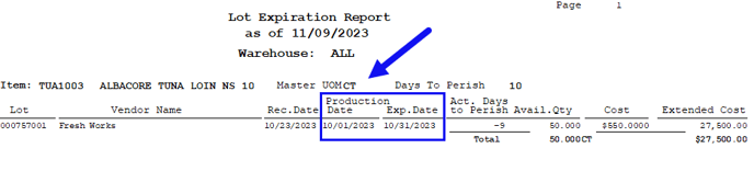 4.3.112 lot exp report